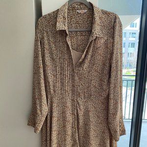 Nanette Lepore shirtdress with slip and belt, size 14